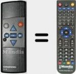 T&eacute;l&eacute;commande pour remplacer TP 710 (296220590900)