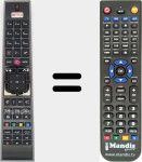 T&eacute;l&eacute;commande pour remplacer RCA4995 (23372439)