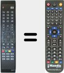 T&eacute;l&eacute;commande pour remplacer RC4822 (23070686)