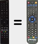 T&eacute;l&eacute;commande pour remplacer RC 4860 (30076860)