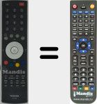 Télécommande pour remplacer CT-873 (ZF9187F)