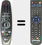 T&eacute;l&eacute;commande pour remplacer AN-MR18 (AKB75375501)