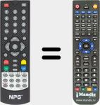 T&eacute;l&eacute;commande pour remplacer DTR506CMPVR