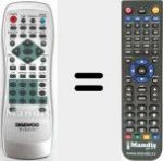 Télécommande pour remplacer REMCON621