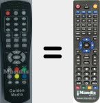 T&eacute;l&eacute;commande pour remplacer Goldenmedia