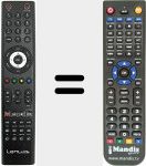 T&eacute;l&eacute;commande pour remplacer HDTV2404