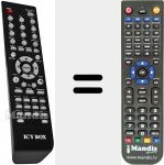 T&eacute;l&eacute;commande pour remplacer IB-MP 309 HW-B