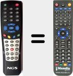 T&eacute;l&eacute;commande pour remplacer NGS001