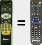 T&eacute;l&eacute;commande pour remplacer DTR7287