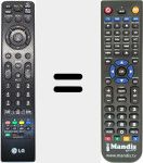Télécommande pour remplacer MKJ42519626