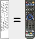 Télécommande pour remplacer RC 3001