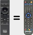 Télécommande pour remplacer RMT-D304 (149288511)