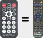 Télécommande pour remplacer CarMP3Player (FMT300BT-R)