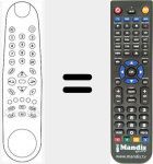 Télécommande pour remplacer RC121B