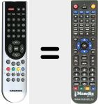 Télécommande pour remplacer RCH 5 J 52 (720117144300)