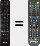 Télécommande pour remplacer MKJ40653831