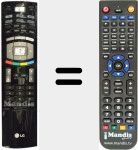 Télécommande pour remplacer 6710V00142R