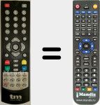Télécommande pour remplacer TM-TDT 1019