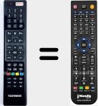 T&eacute;l&eacute;commande pour remplacer RC4848 (23292521)