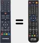 T&eacute;l&eacute;commande pour remplacer RC39105 (23536754)