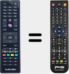 T&eacute;l&eacute;commande pour remplacer RC4849 (23551648)