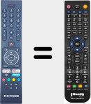 T&eacute;l&eacute;commande pour remplacer RC43135P (23551766)