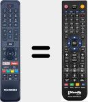 T&eacute;l&eacute;commande pour remplacer RC43160 (23592299)