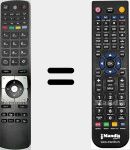 T&eacute;l&eacute;commande pour remplacer RC-5116 (30076861)