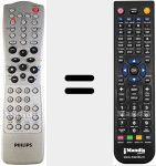 T&eacute;l&eacute;commande pour remplacer DVD740VR (996500014781)