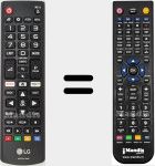 Télécommande pour remplacer AKB75375608