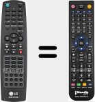 Télécommande pour remplacer AKB73575301