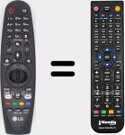 T&eacute;l&eacute;commande pour remplacer AN-MR650A (AKB75075301)