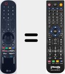 T&eacute;l&eacute;commande pour remplacer MR21GA (AKB76039701)