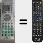 T&eacute;l&eacute;commande pour remplacer LCD197TDTW