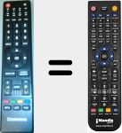 T&eacute;l&eacute;commande pour remplacer GCBLTV64AT