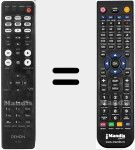 T&eacute;l&eacute;commande pour remplacer RC-1163 (30701010800AD)