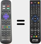 Télécommande pour remplacer Roku Tv (EN3A38)