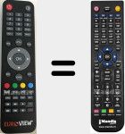 T&eacute;l&eacute;commande pour remplacer EUR001