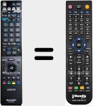 Télécommande pour remplacer Aquos (RRMCGA841WJSA)