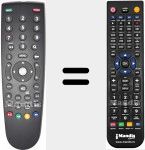 T&eacute;l&eacute;commande pour remplacer YE1187R (720117225800)