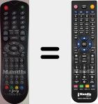 T&eacute;l&eacute;commande pour remplacer I-DISPLAY9019