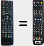 T&eacute;l&eacute;commande pour remplacer LEDTVDVD824D