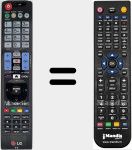 Télécommande pour remplacer AKB74115501