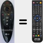 Télécommande pour remplacer AN-MR500G (AKB73975906)