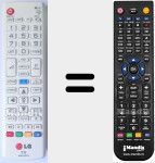 T&eacute;l&eacute;commande pour remplacer AKB73975716