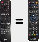 T&eacute;l&eacute;commande pour remplacer AKB36087408