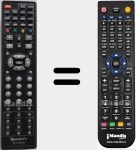 T&eacute;l&eacute;commande pour remplacer STV17DVDT-1