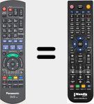 T&eacute;l&eacute;commande pour remplacer DVD IR6 (N2QAYB000480)