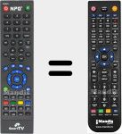 T&eacute;l&eacute;commande pour remplacer NSD-3238HHB