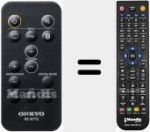 T&eacute;l&eacute;commande pour remplacer RC877S